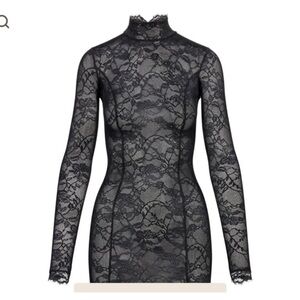 Skims black lace dress